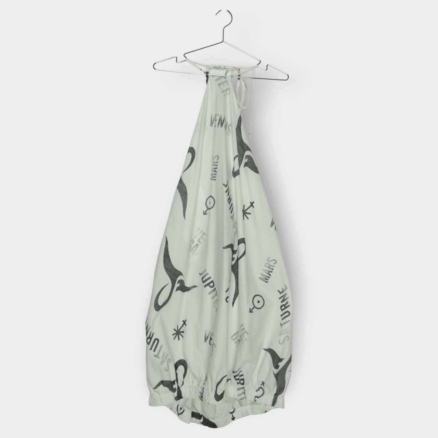 Planet Print Halter Neck Dress