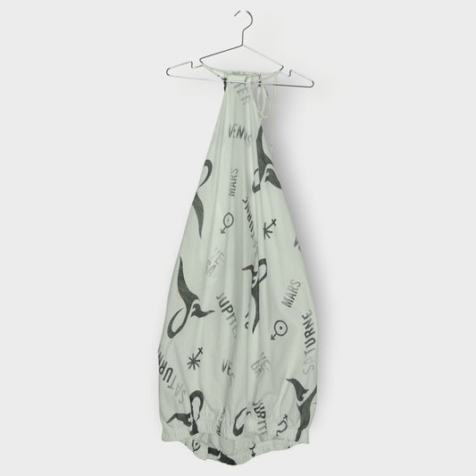 Planet Print Halter Neck Dress