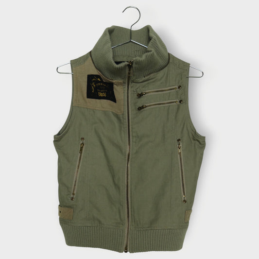Zip Up Vest Top