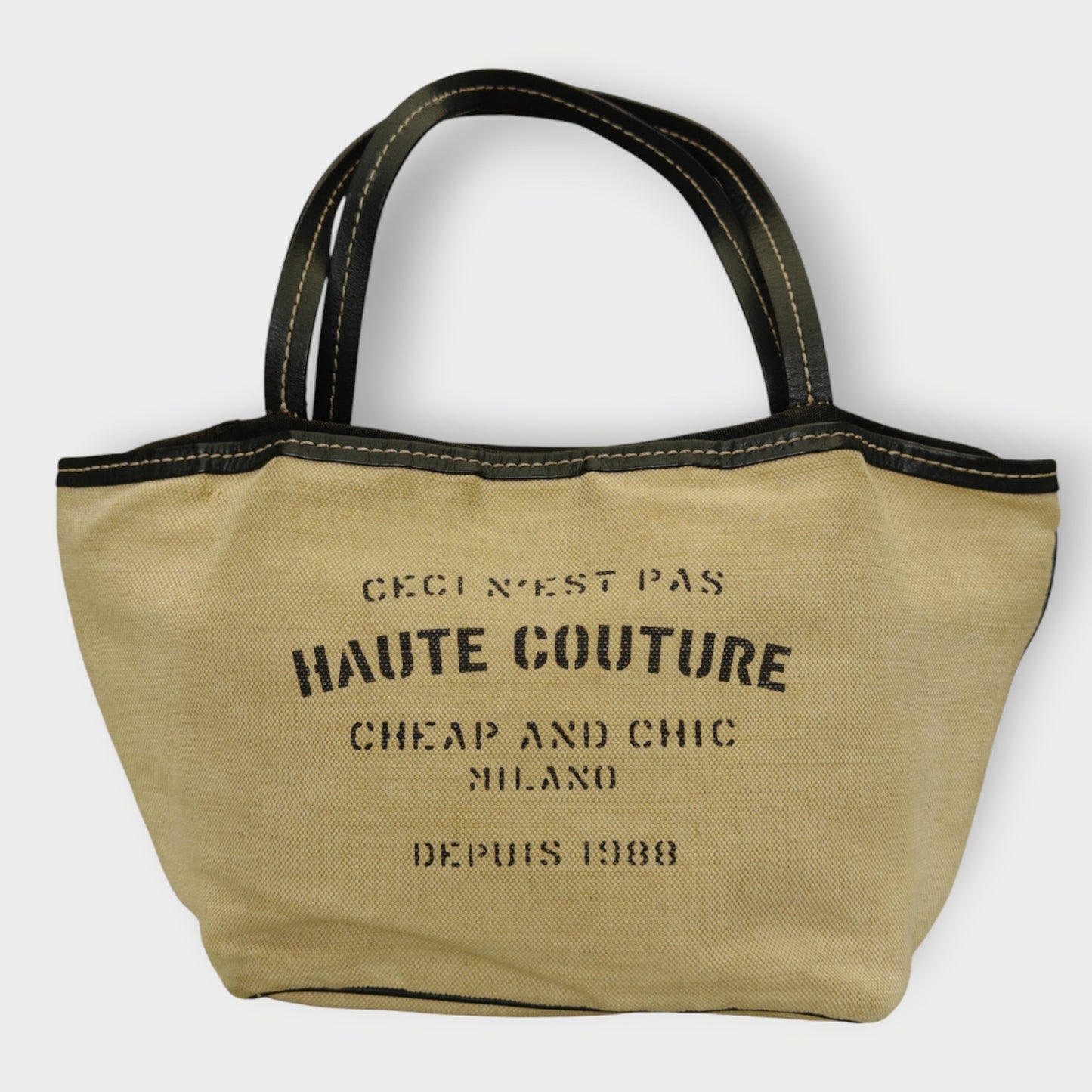 Canvas Haute Couture Logo Bag