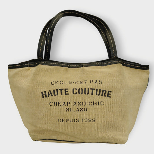 Canvas Haute Couture Logo Bag