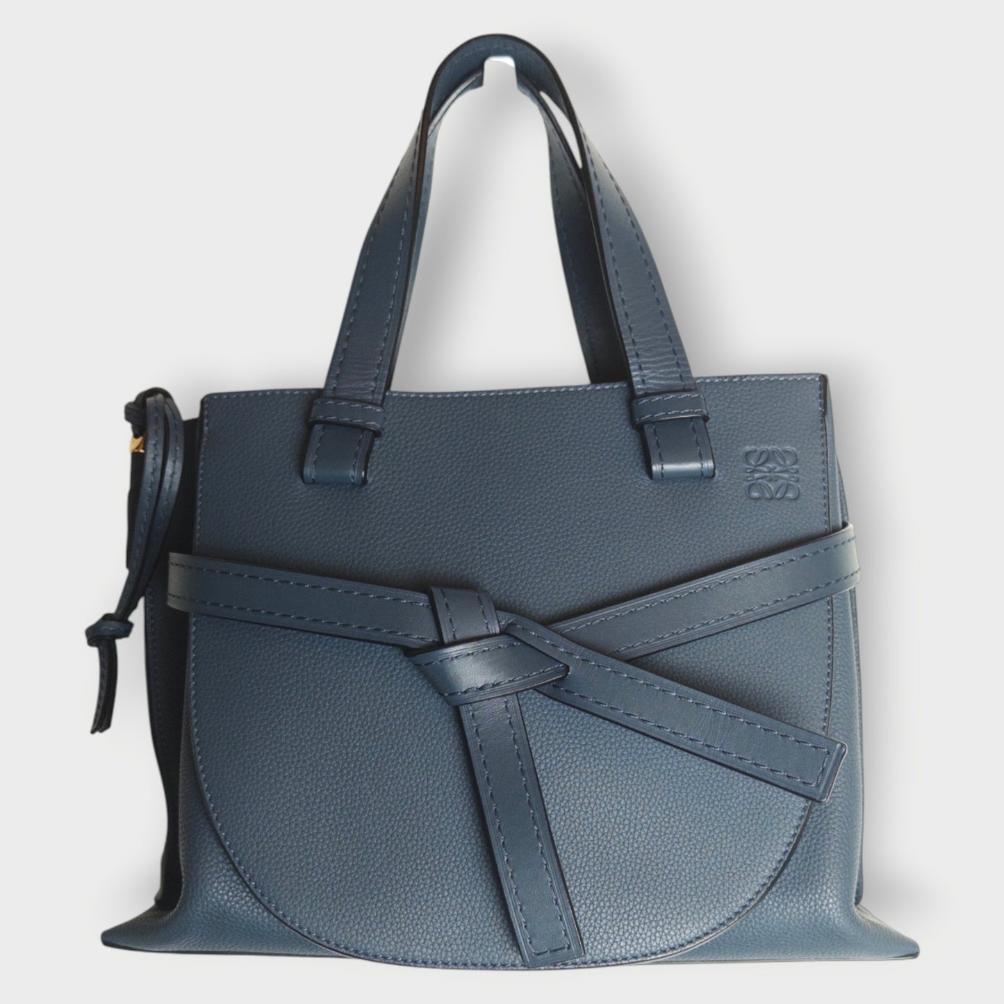 Gate Top Handle Leather Handbag