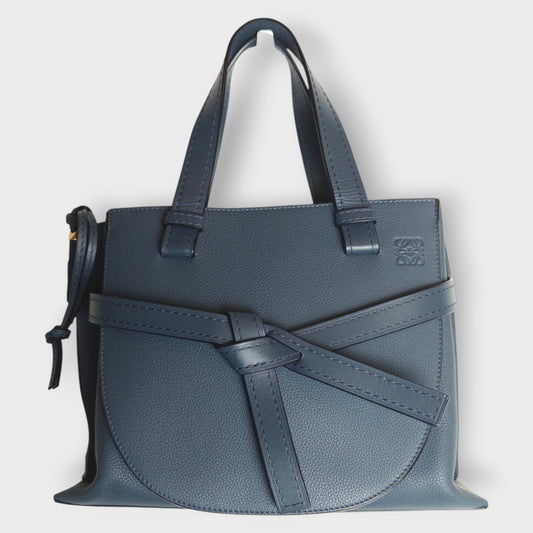 Gate Top Handle Leather Handbag