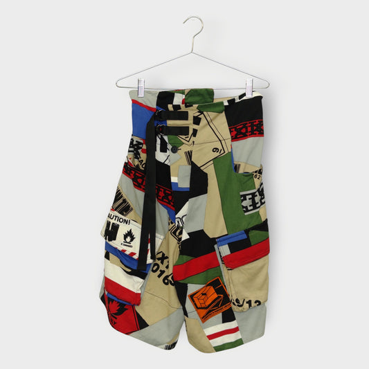 Patchwork Printed Shorts