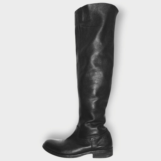 Leather Slouch Riding Boot