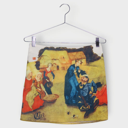 Renaissance Print Mini Skirt