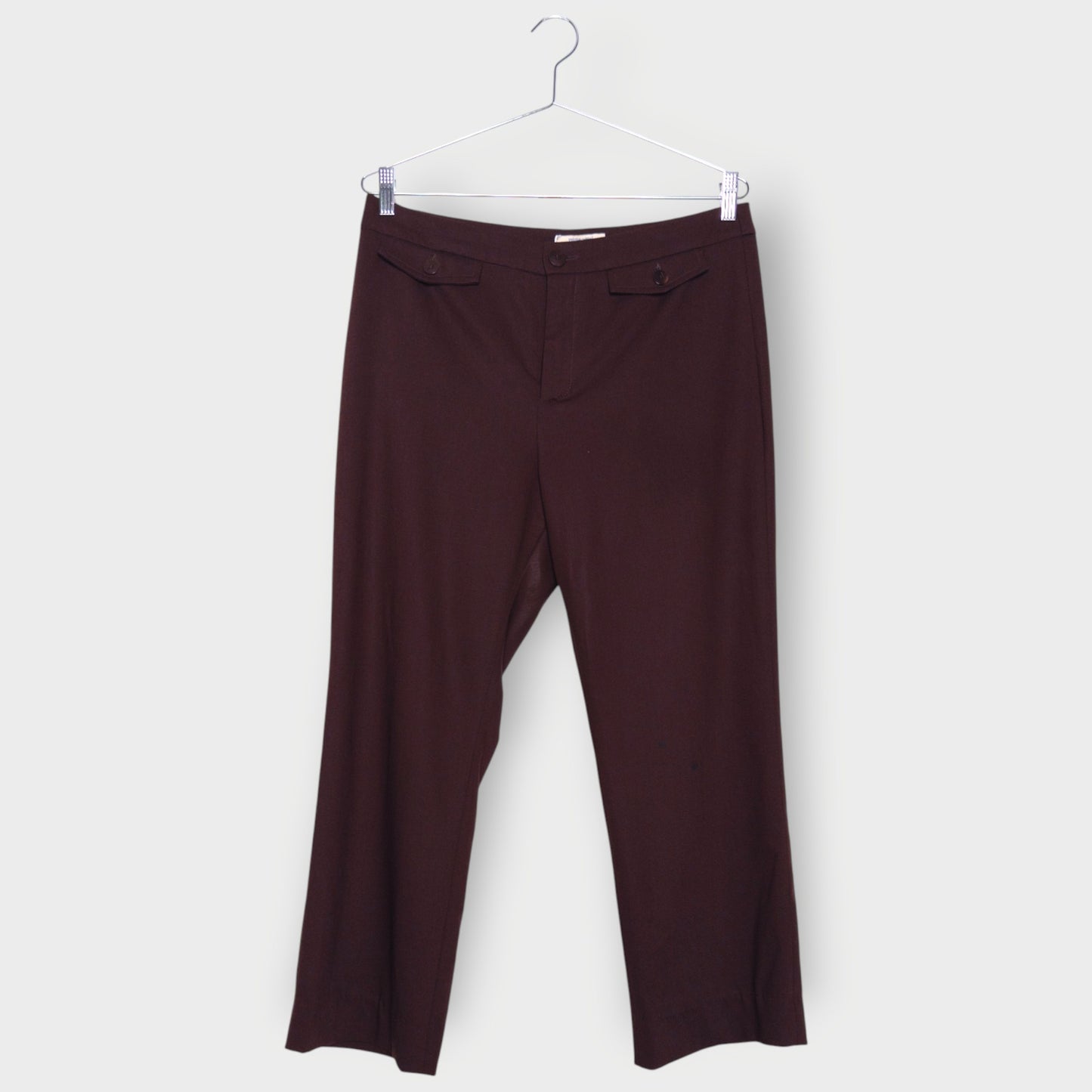 Mid Rise Straight Leg Pants