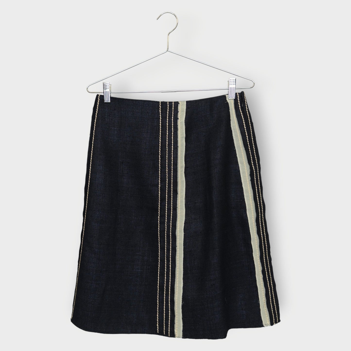 Tweed Panelled Midi Skirt