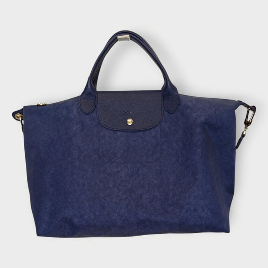 Nylon & Leather Tote Bag