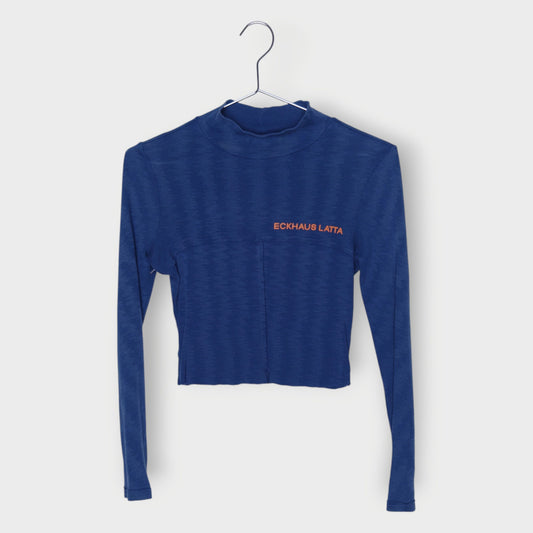 Exposed Seam Mock Neck Top