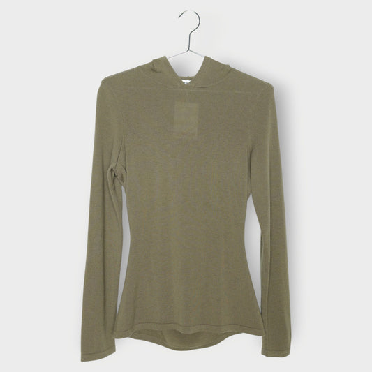 Wool Cashmere Hooded Knit Jumper