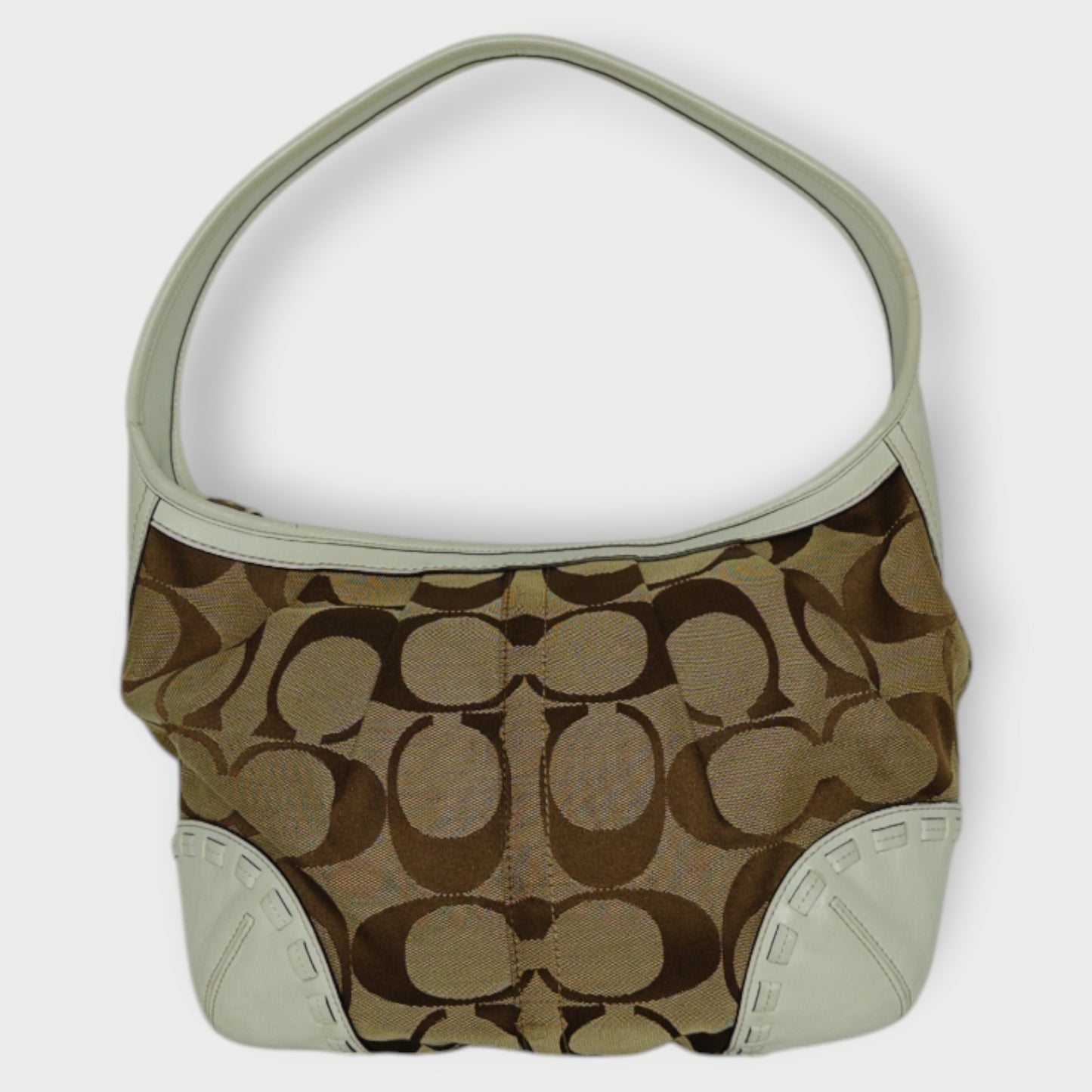 Monogram White Leather Hamilton Bag