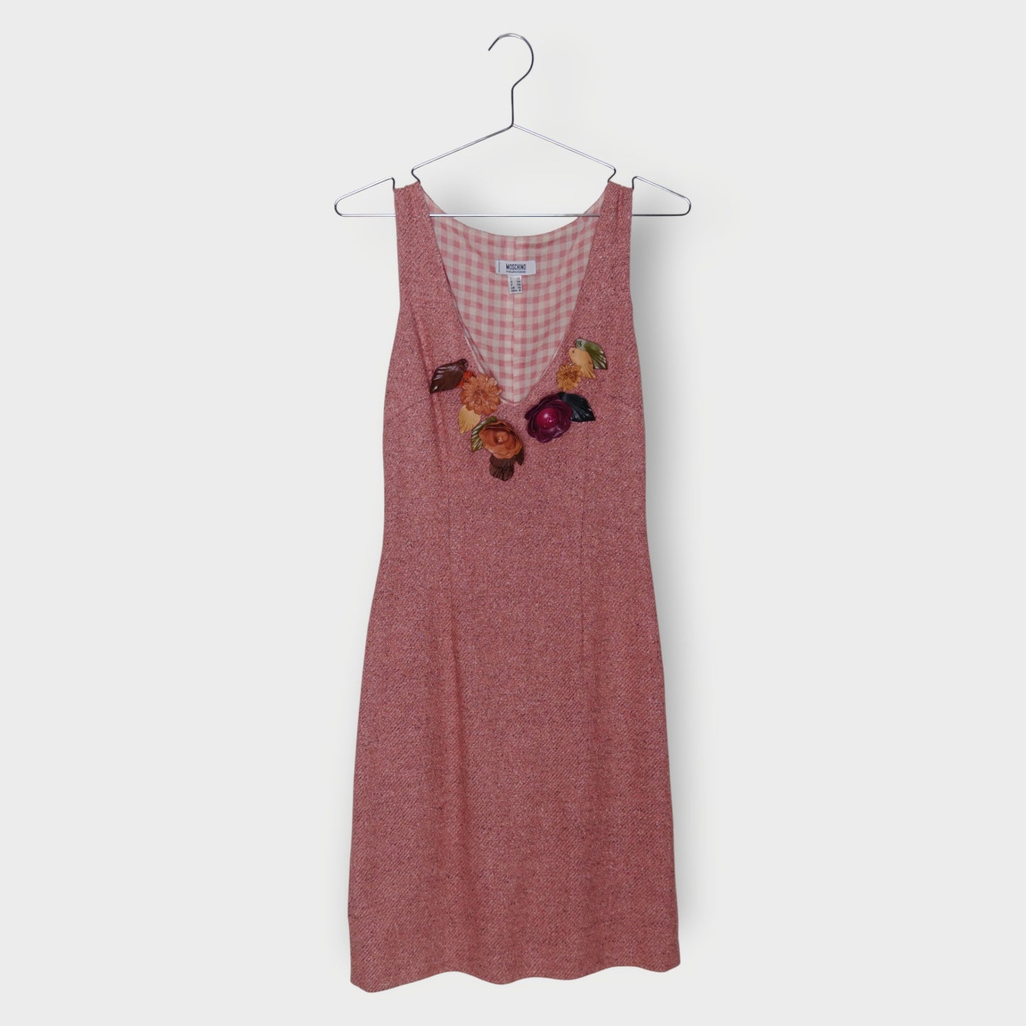 Leather Flower Applique Dress