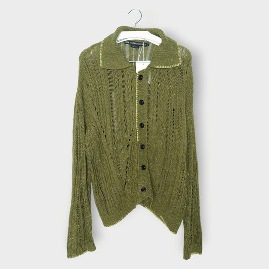 Knit Collared Nep Cardigan