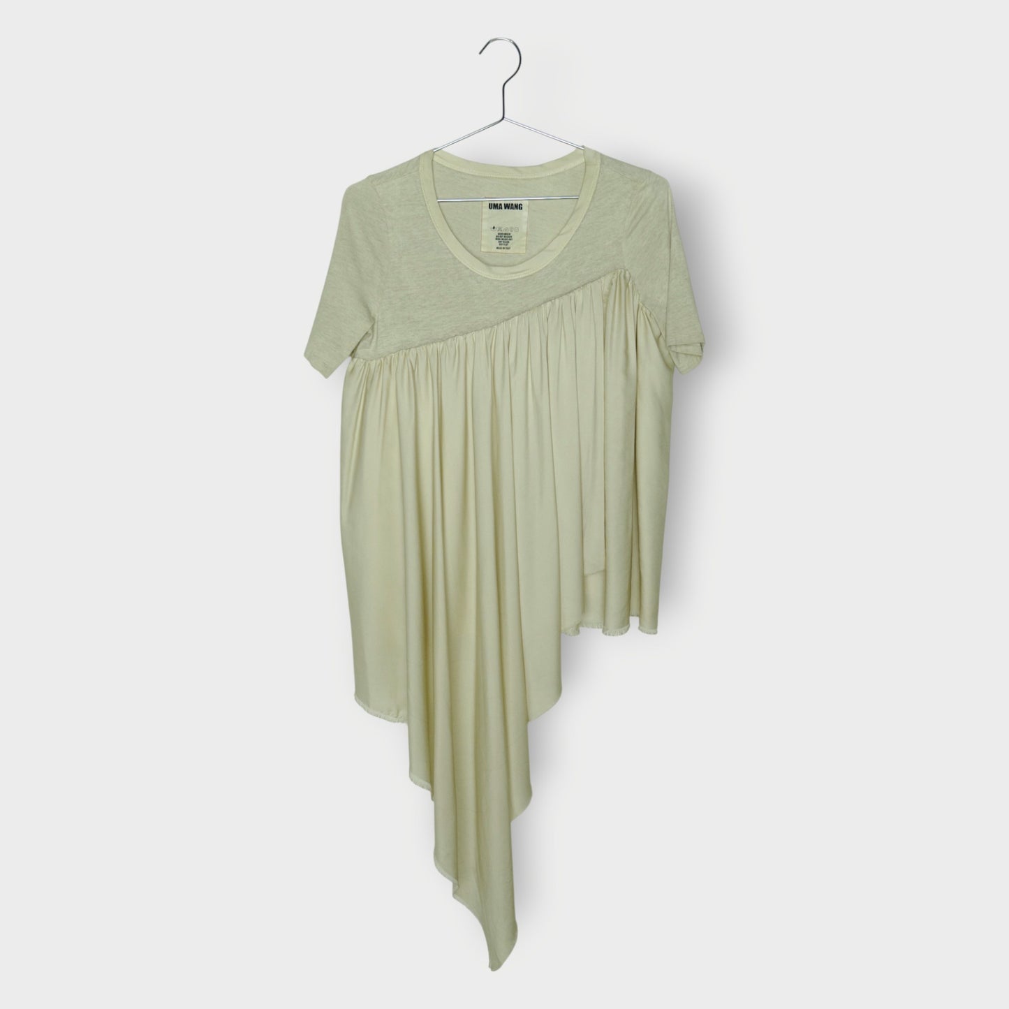 Asymmetric Gathered Bust Tee