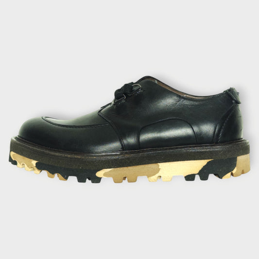 Leather Camo Sole Derby Shoe