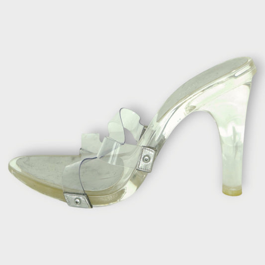 Transparent PVC Strap Heels