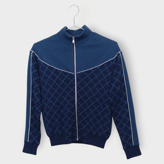 Monogram Zip Mock Neck Jacket