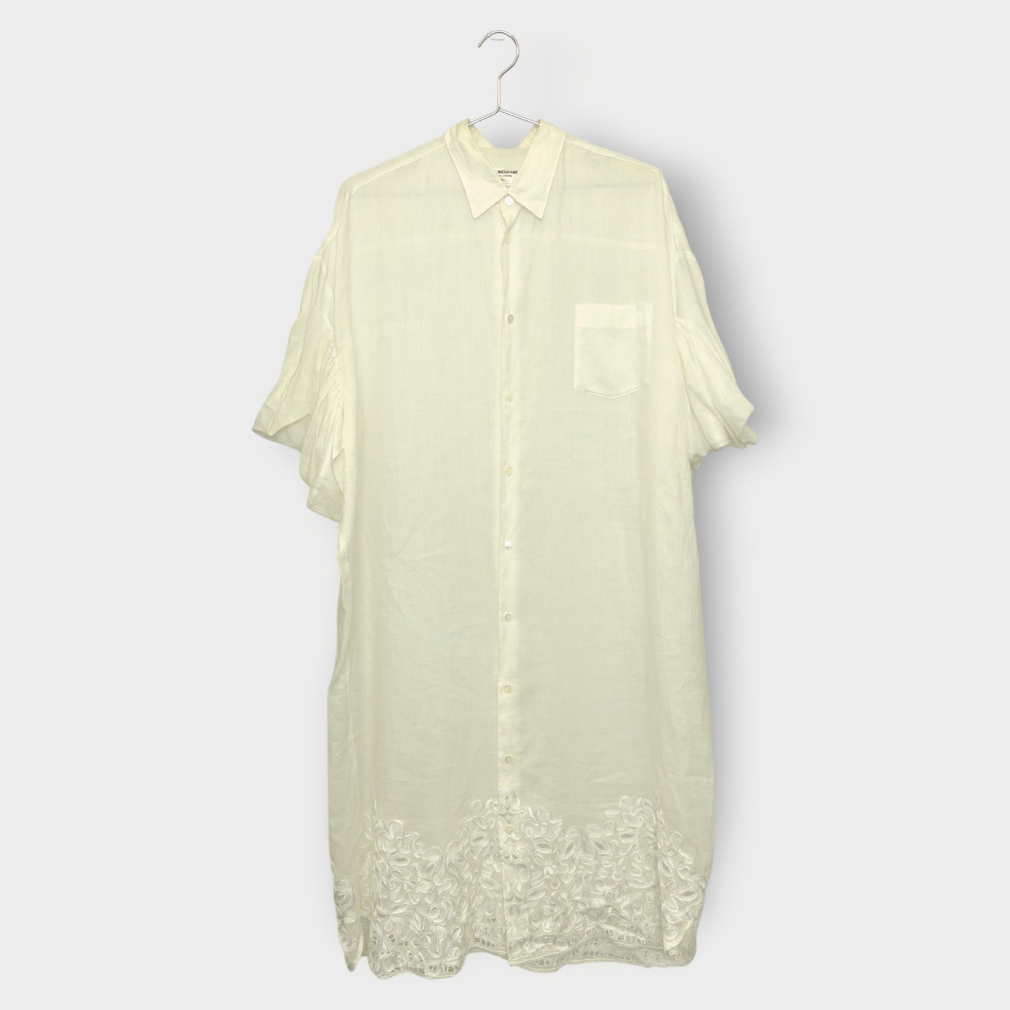 Linen Embroidered Shirt Dress