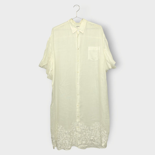 Linen Embroidered Shirt Dress