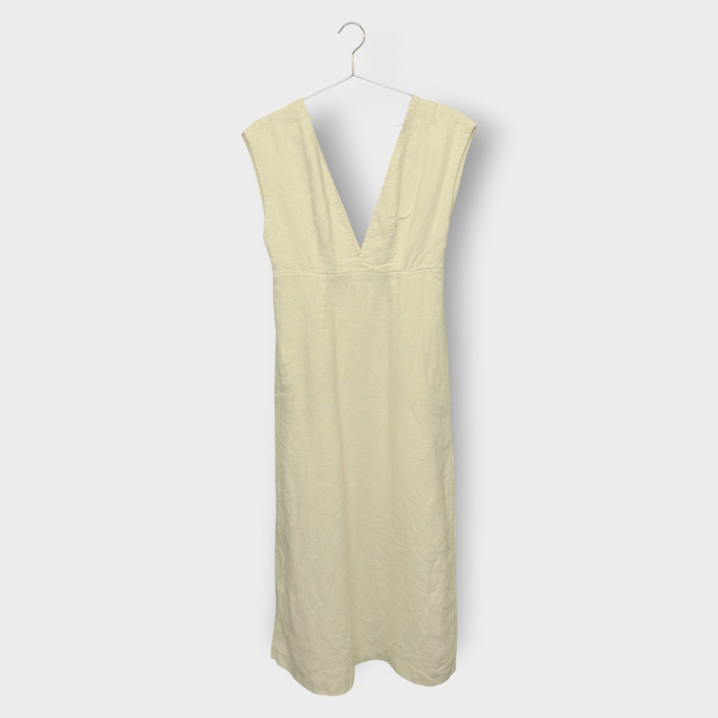 Linen Deep V Side Split Maxi