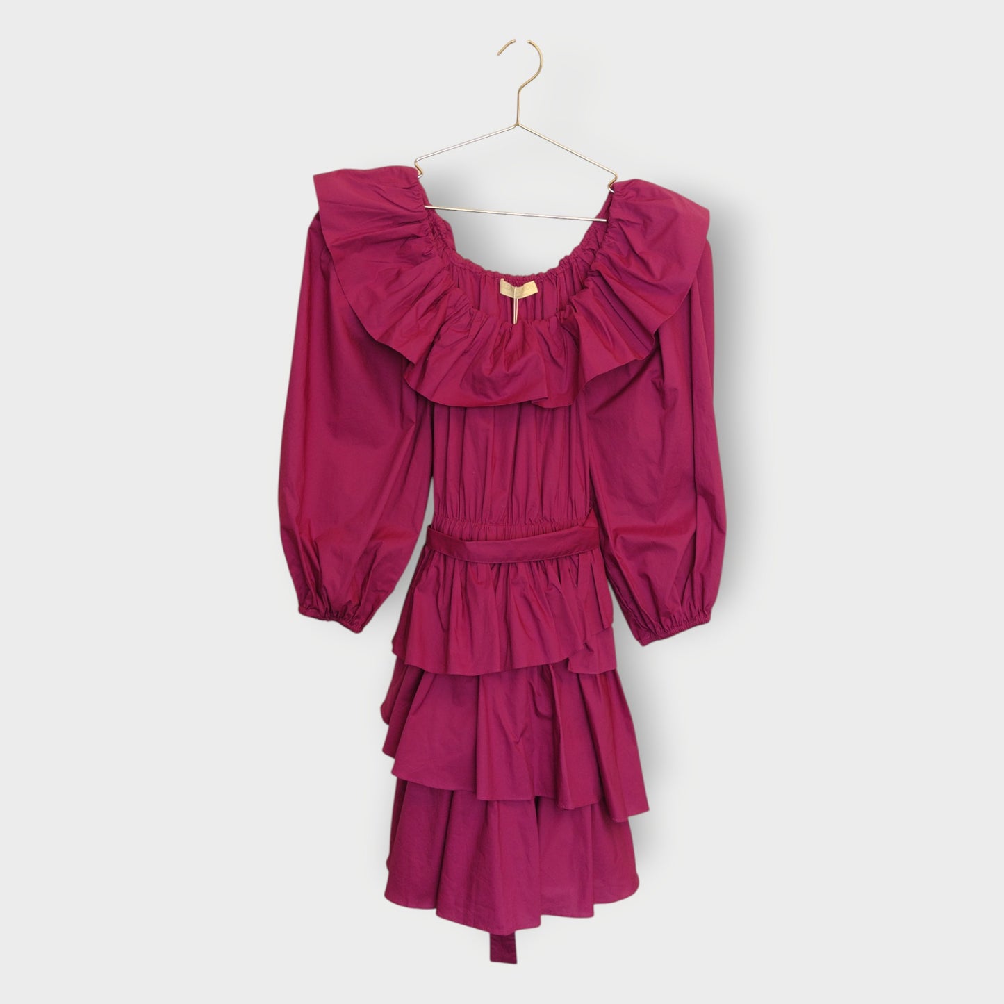 Fuschia Frill Mini Dress
