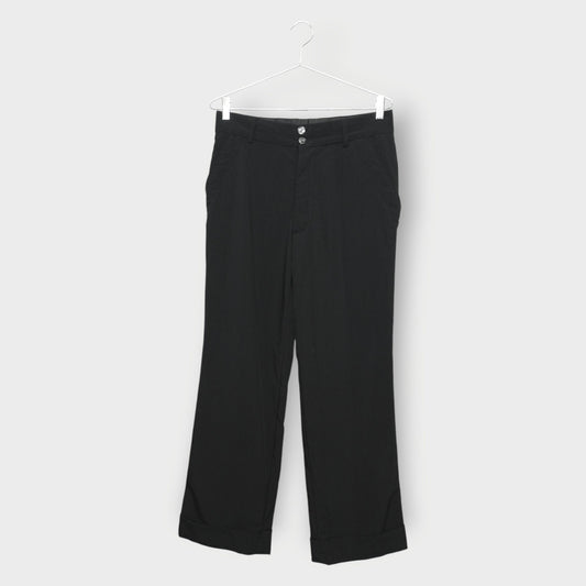 Wide Leg Herringbone Pant