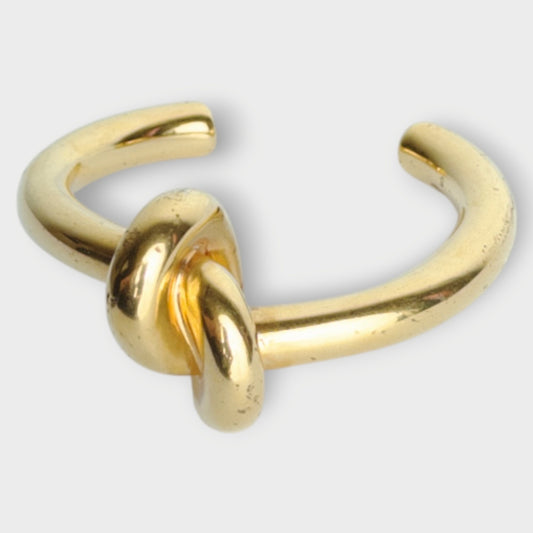 Gold Metal Knot Cuff Bracelet