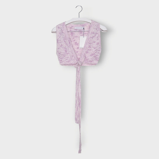 Knit Ribbon Crop Vest