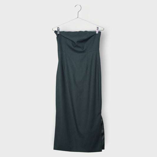 Tailored Strapless Midi Dress