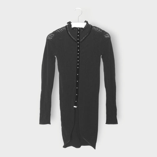 Fitted Silver Press Stud Front Dress