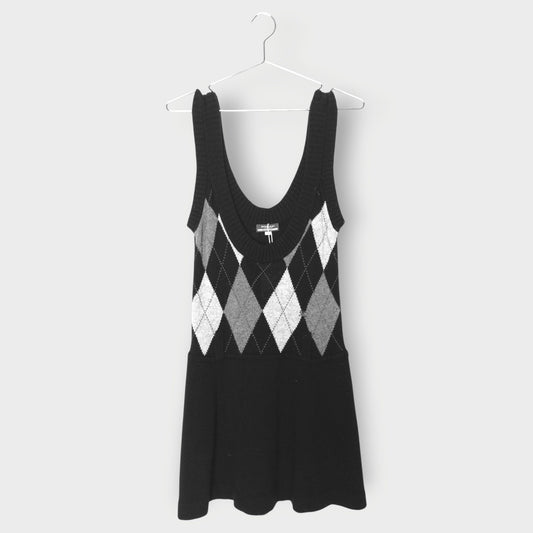 Harlequin Knit Mini Dres