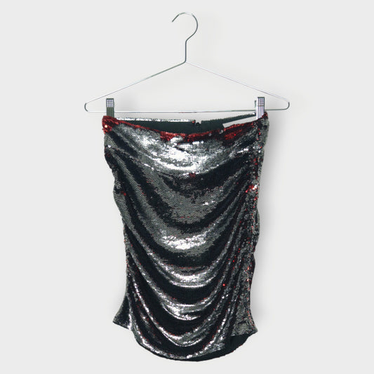 Sequin Strapless Top