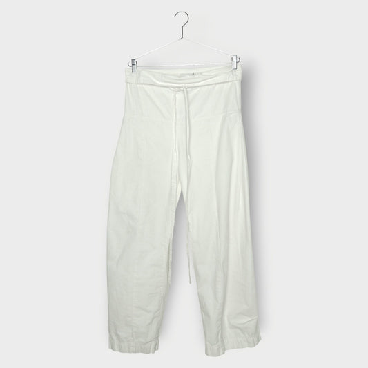 Cotton Drawstring Fisherman Pants