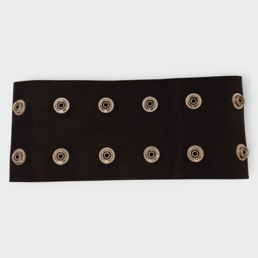 Snap Stud Leather Collar