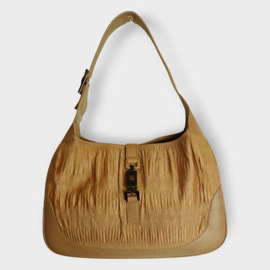 Ruched Leather Jackie Bag