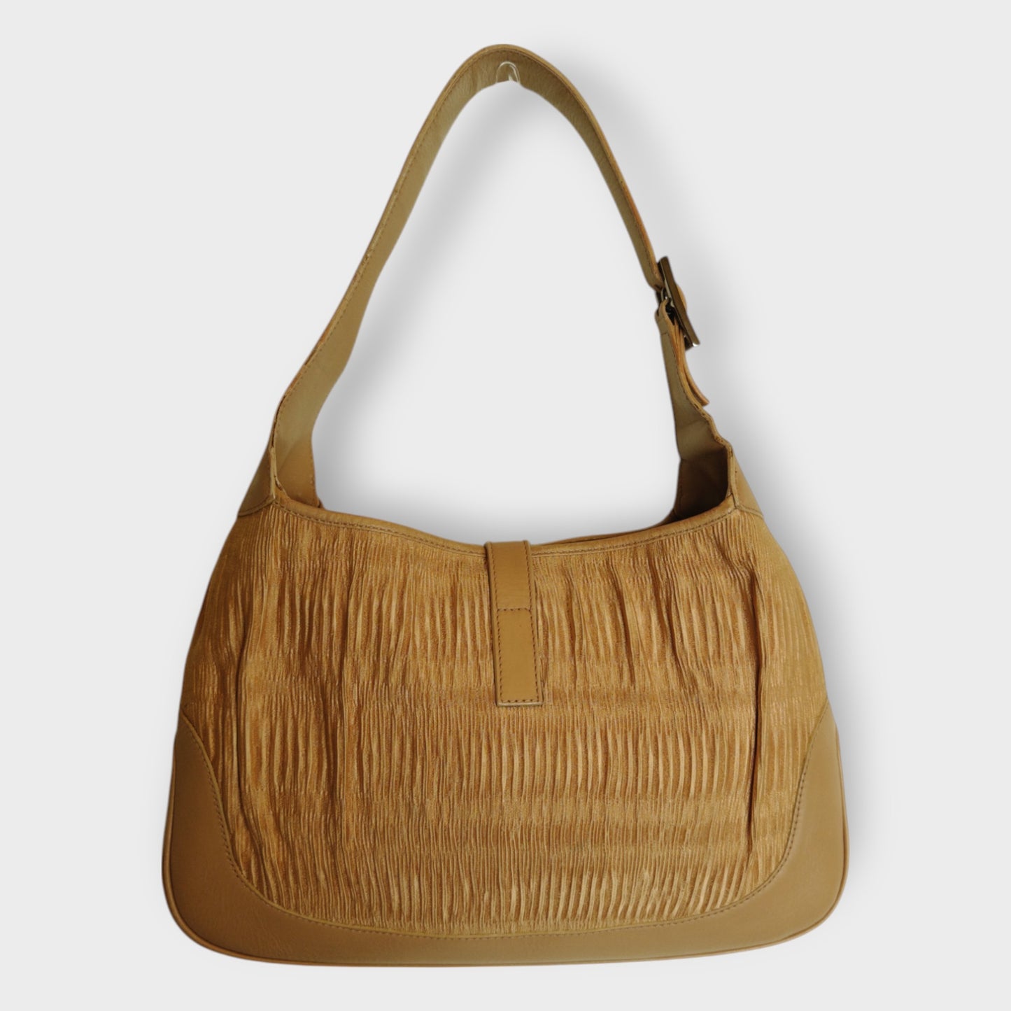 Ruched Leather Jackie Bag