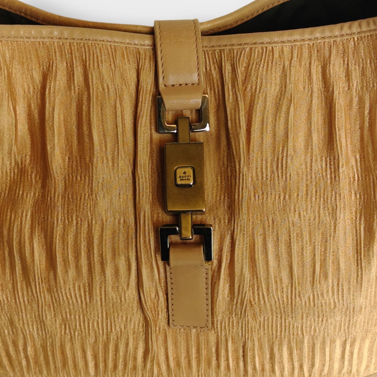 Ruched Leather Jackie Bag