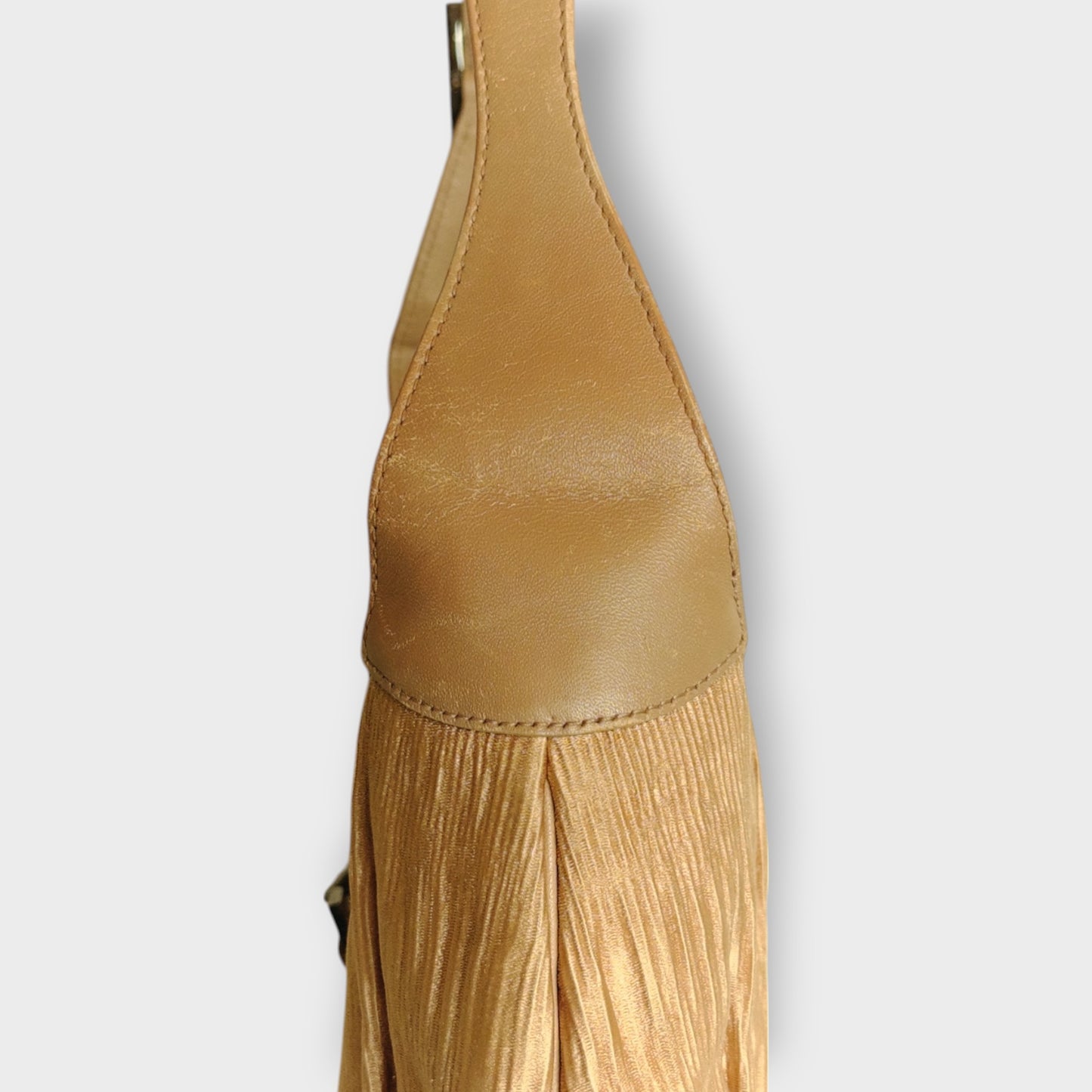 Ruched Leather Jackie Bag