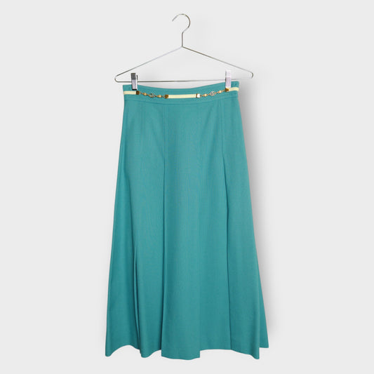 Belted Pleated Maxi Skirt