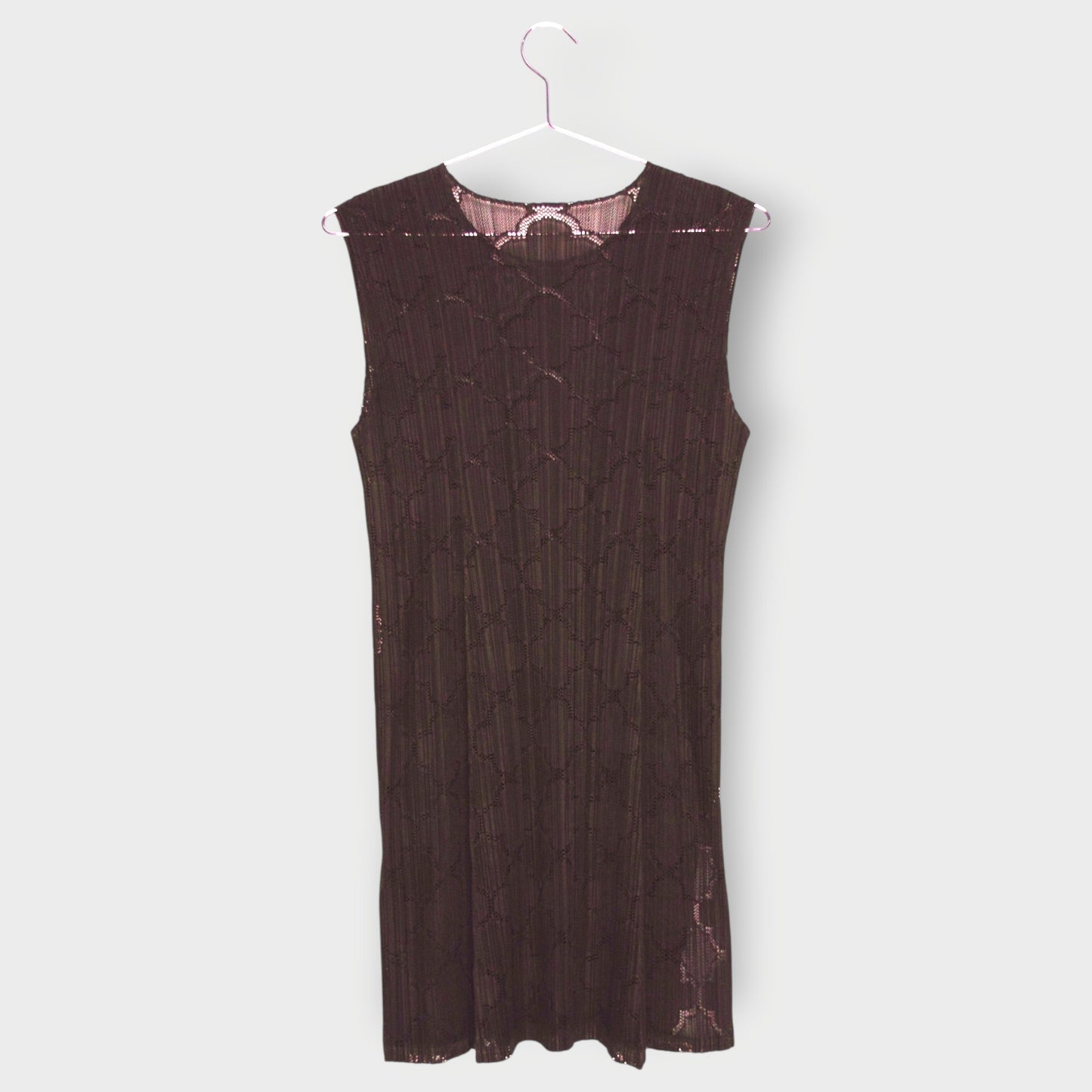Perma Pleat Laser Cut Midi Dress