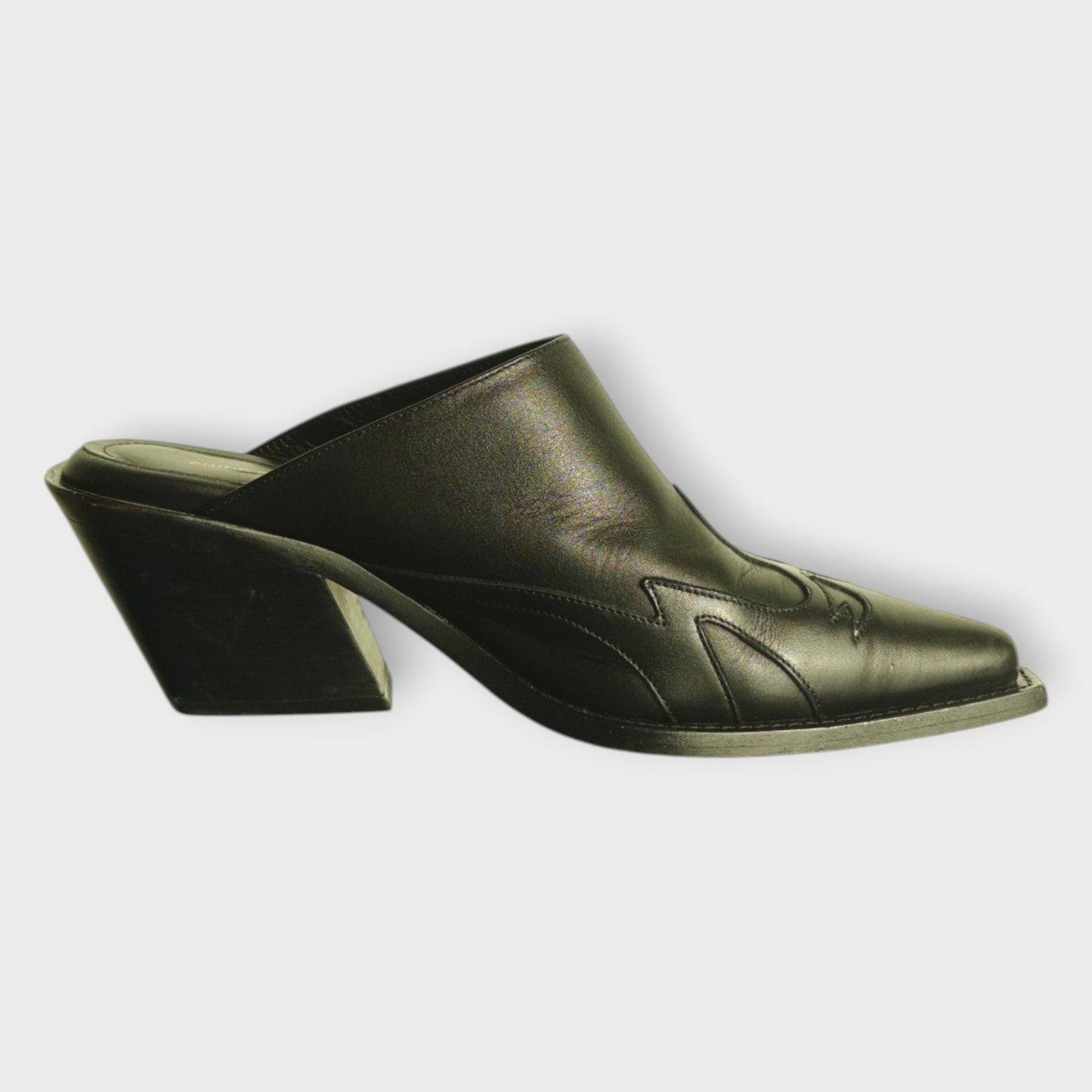 Leather Western Mule