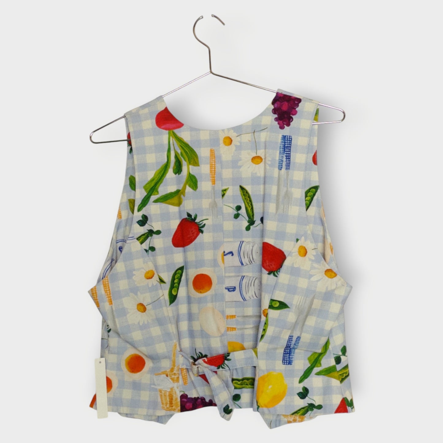 Check Food Waist Coat