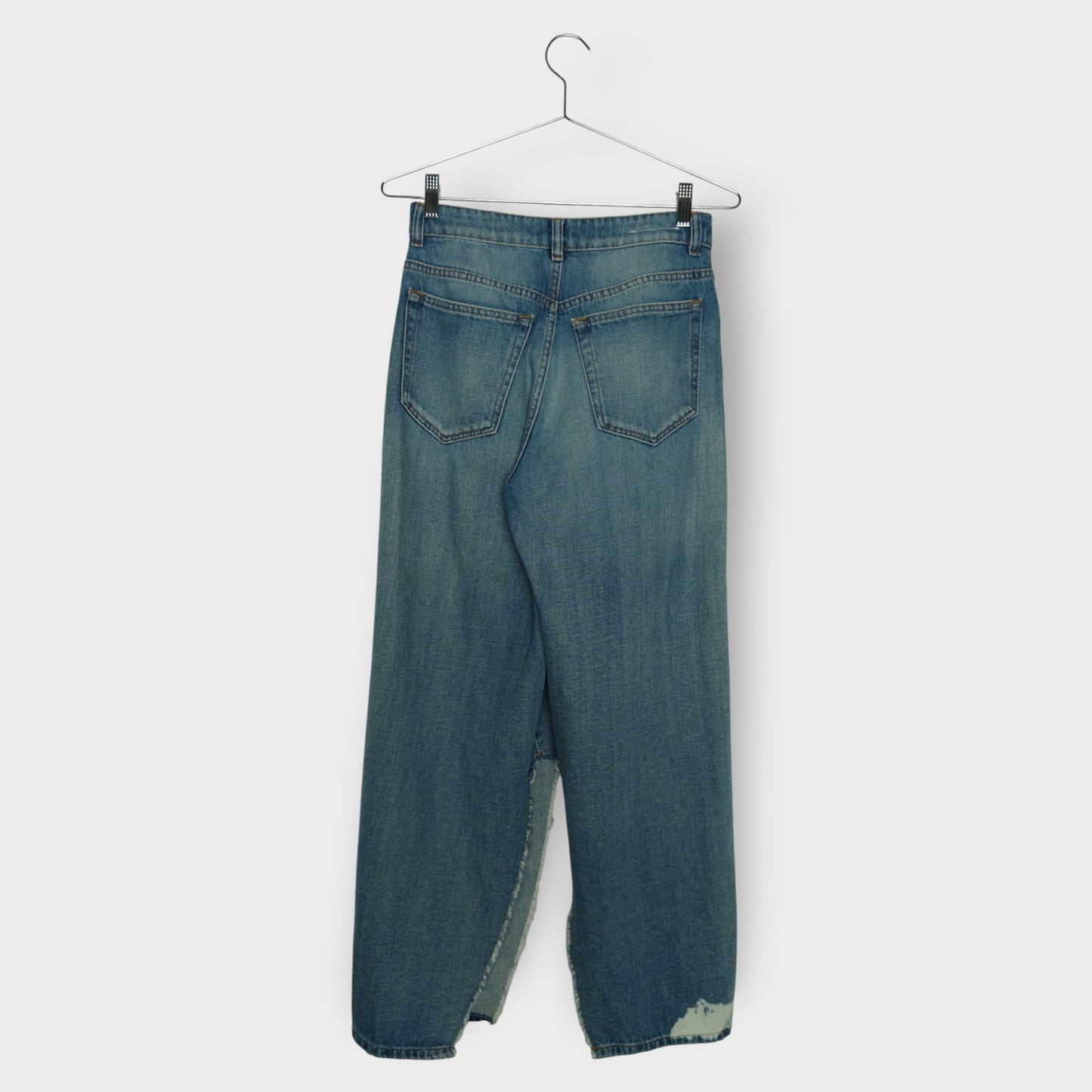 Light Wash Wide Leg Distressed Jeans