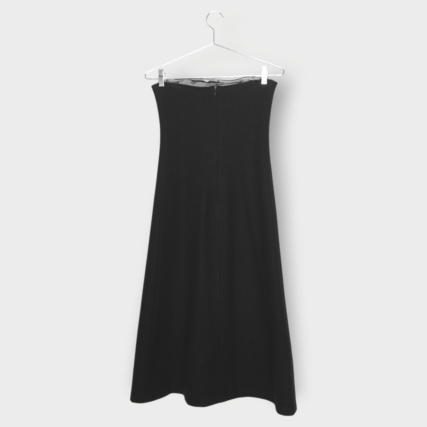 Wool Feel Strapless Midi Dress
