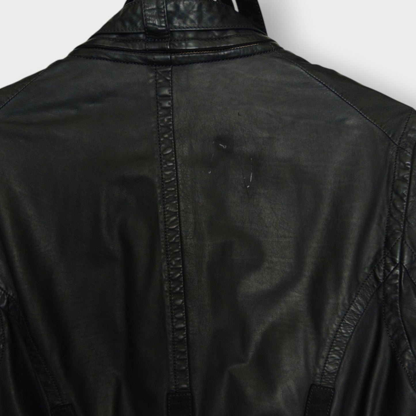 Buckle Neck Biker Jacket
