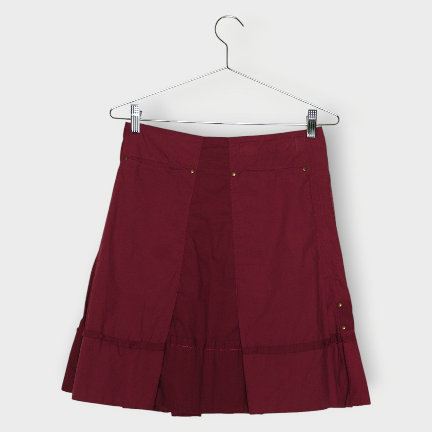 Asymmetrical Cotton Pleated Skirt
