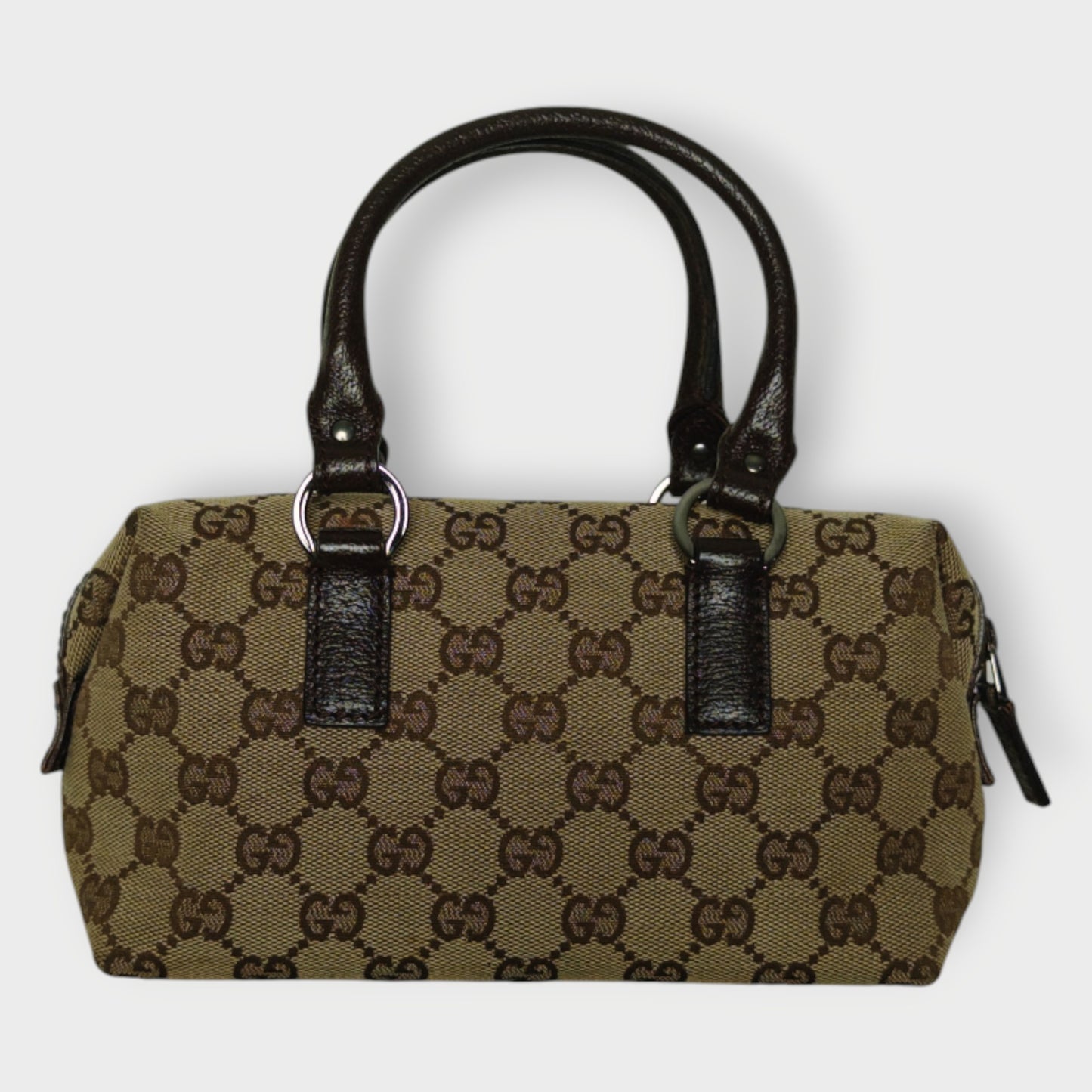 Monogram Canvas Leather Mini Boston Bag
