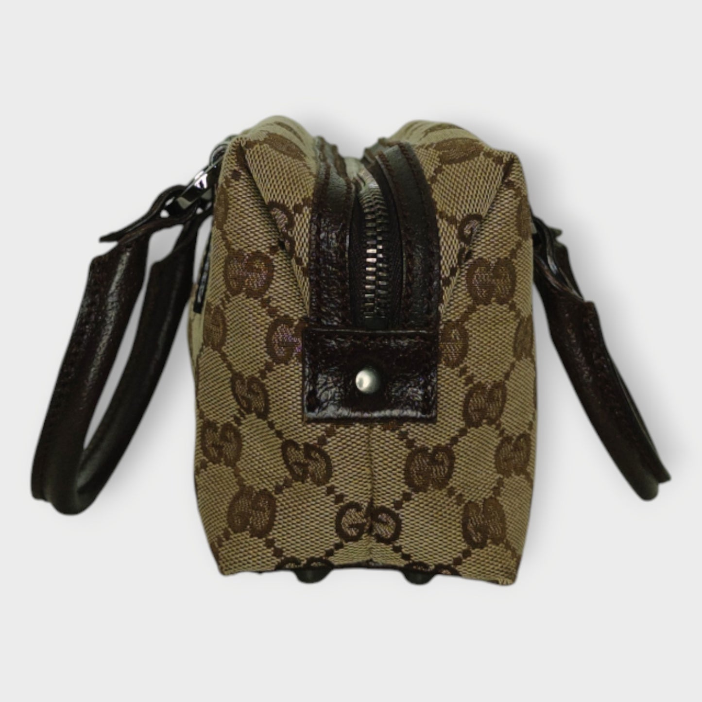 Monogram Canvas Leather Mini Boston Bag