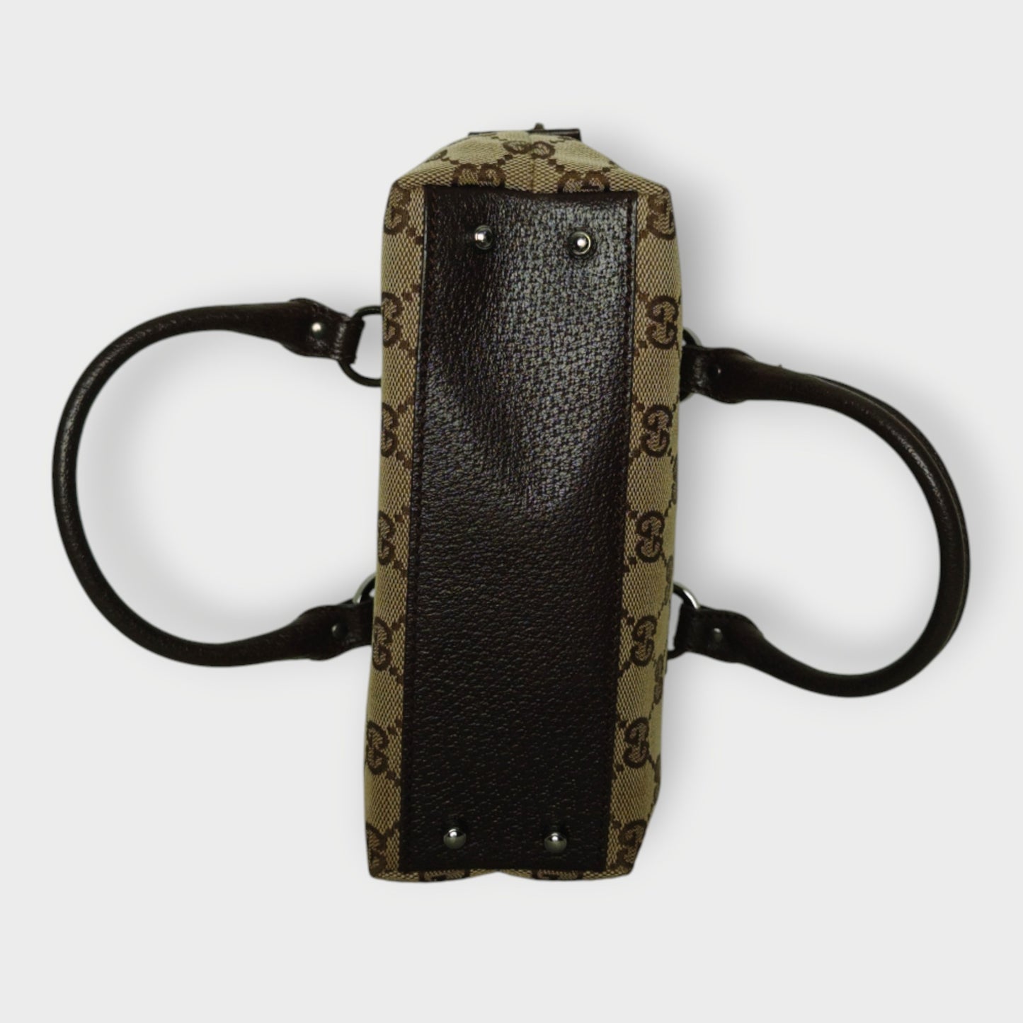 Monogram Canvas Leather Mini Boston Bag